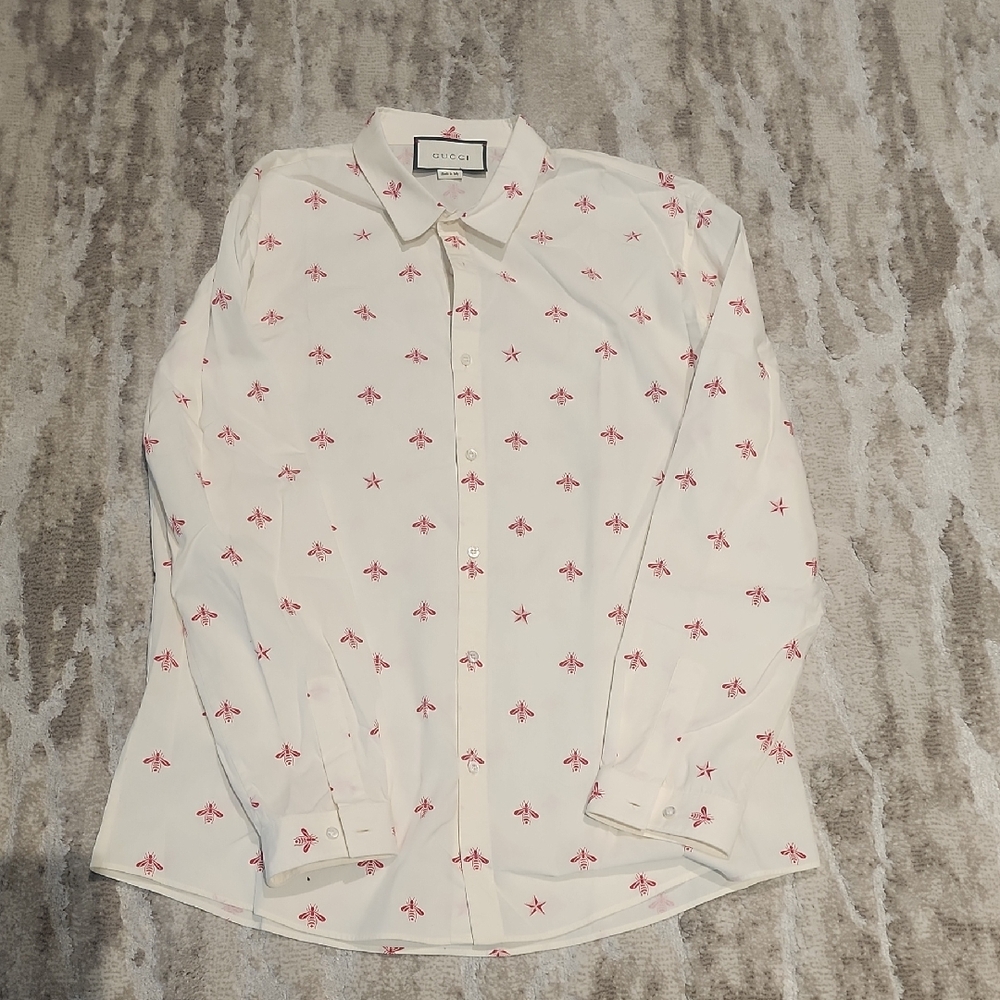 Gucci Bee Oxdord Shirt Mens